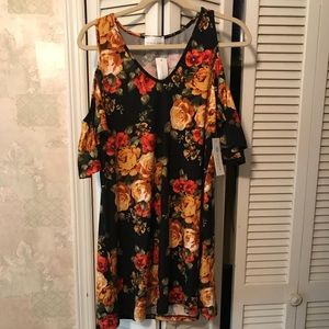 Cold-Shoulder Floral Top